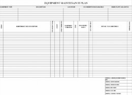 Equipment Maintenance Plan PDF