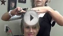 How To Do A Short Stacked Haircut with Straight Bangs Girl