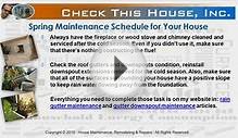 Spring Home Maintenance Schedule, Preventive Maintenance